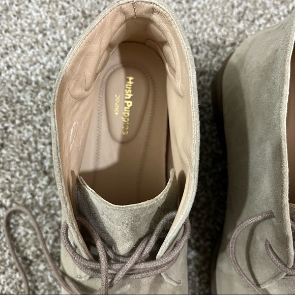 NEW Hush Puppies Cream Suede Oxford Bootie 8.5 - Picture 9 of 16